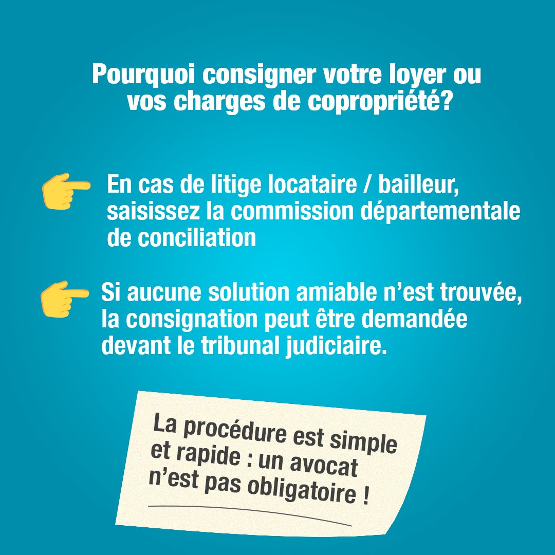 BanqueDesTerr's tweet photo. En désaccord avec votre #propriétaire ou votre syndic de #copropriété ? 
Avec l’autorisation d’un juge, vous pourrez consigner votre #loyer ou vos charges de copropriété auprès de la @caissedesdepots, en attendant le règlement du litige.

On vous explique ! 👇