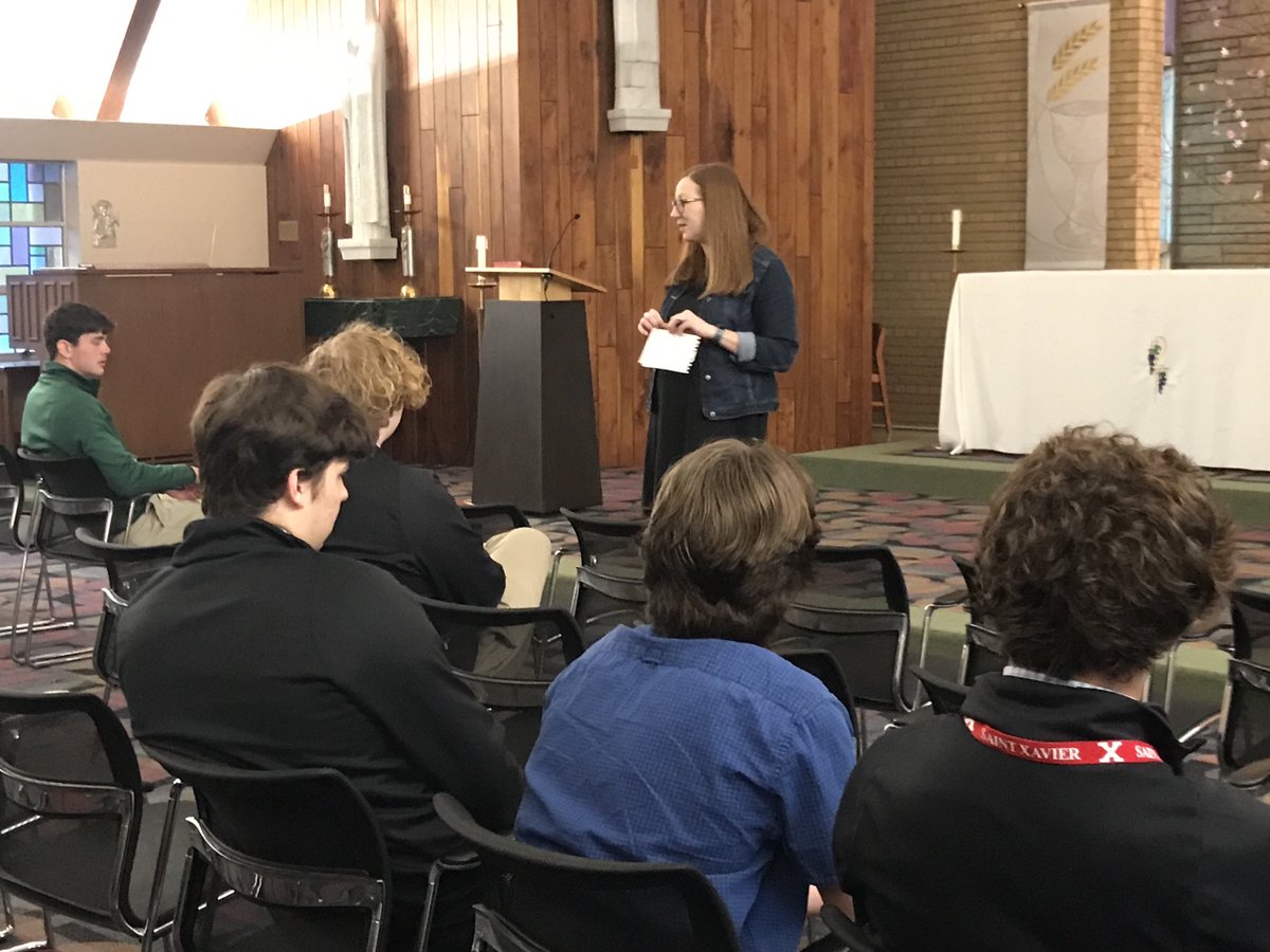 St. X would like to give a big THANK YOU to Coach Stephanie Tebbe for speaking at Tigers for Christ this morning. She encouraged everyone to recognize their own gifts, as well as the gifts of others, and then use them to make the world a better place. Big changes start small.