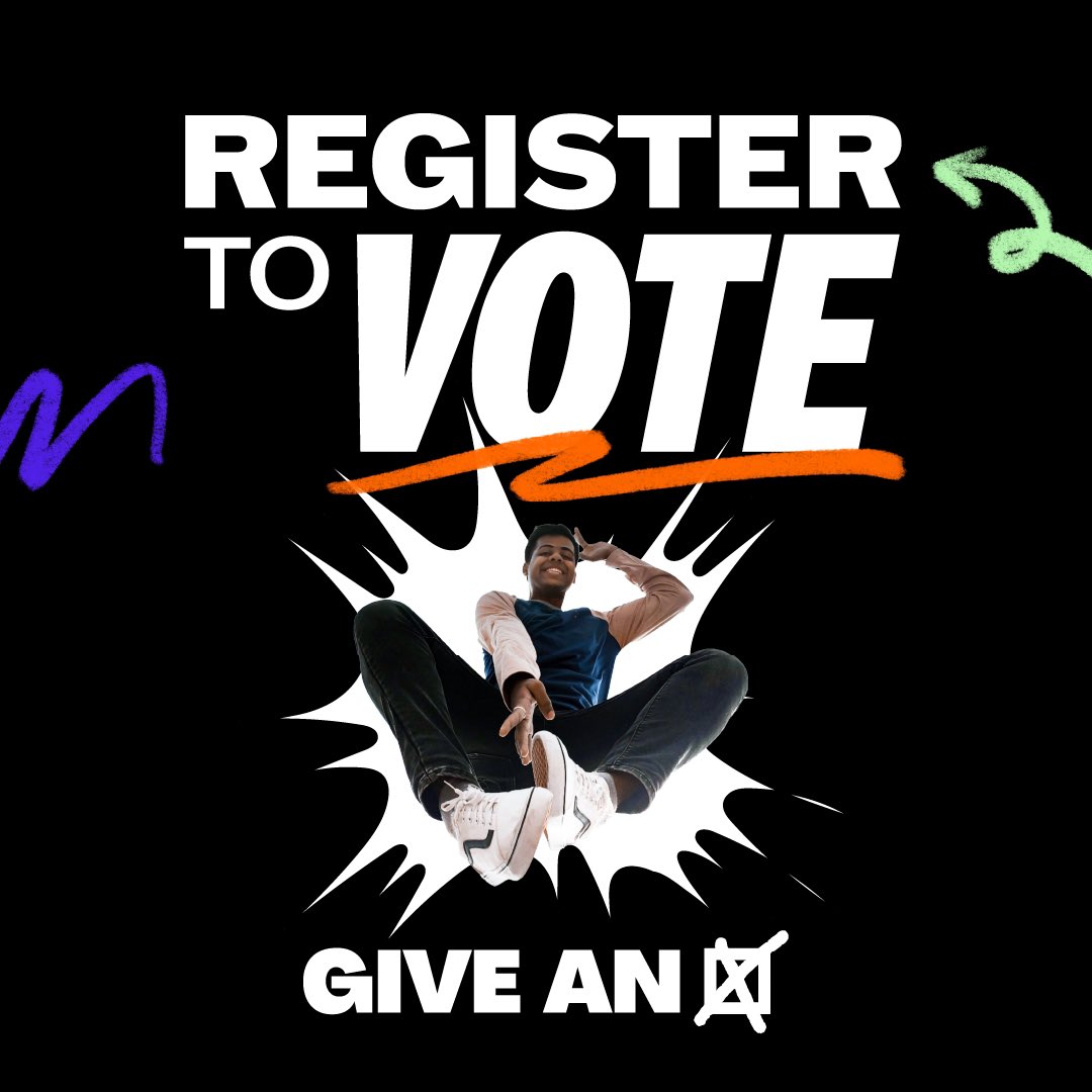 Have you registered to vote? 🤔 Today is National Voter Registeration Day which means it’s the last day to register in time for the local elections in May. Register to vote today and have your voice heard 💥 #NVRD #RegisterToVote