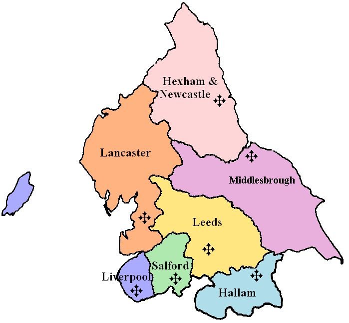 The Diocese of @DioecesisLoiden 🏴󠁧󠁢󠁥󠁮󠁧󠁿 consists of counties of North Yorkshire (S of River Ouse/Ure excluding City of York), East Yorkshire (S of River Ouse), with Bradford, Calderdale, Kirklees, Leeds, Wakefield. It was created 20 DEC 1878 as suffragan see in Province of Liverpool.