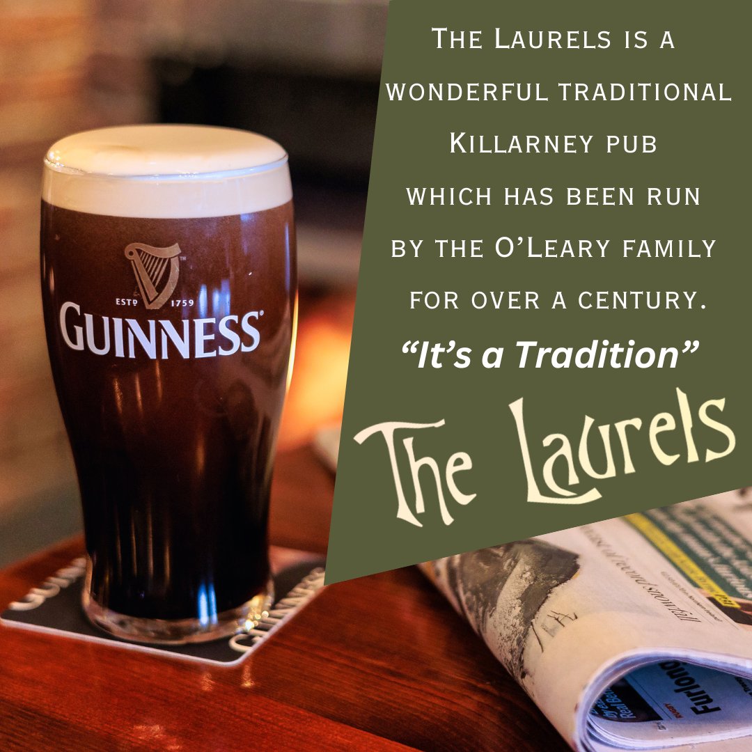 Come in from 12:30 everyday to Killarney's favourite Pub & Restaurant we are ready and waiting ! 
#thelaurelspub #dinekillarney #irishpub