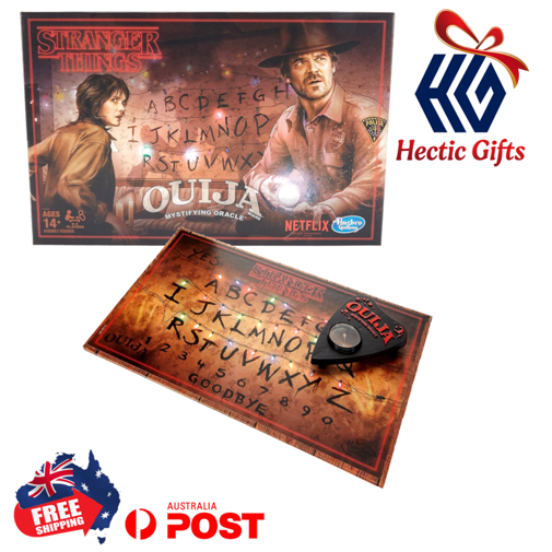 NEW Hasbro - Stranger Things Special Edition Ouija Board Game

ow.ly/NI6T50QpUhH

#New #HecticGifts #Hasbro #StrangerThings #SpecialEdition #Ouija #BoardGame #Spirit #Netflix #TVShow #Collectible #FreeShipping #AustraliaWide #FastShipping