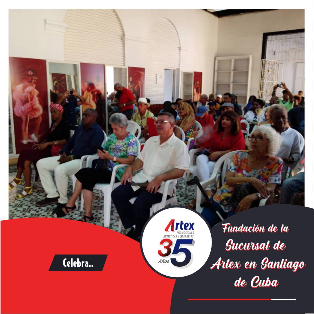 DaniaArtex's tweet photo. 👉Es un día para celebrar y felicitar a todos los trabajadores de la Sucursal Santiago de Cuba, que están celebrando su 34 Aniversario  de creada. 🎶📚🎨🎭👏 ¡Gracias por promover la música, la literatura, las artes plásticas y la cultura cubana! #SomosArtexCuba #CubaEsCultura https://t.co/hUbTISBVg5