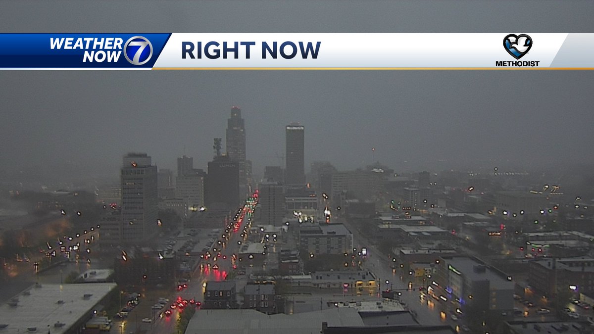 Pouring in downtown Omaha as the AM drive picks up!