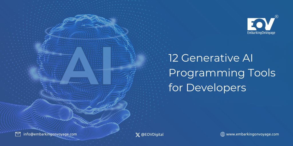 This blog dives into 12 powerful AI tools that can supercharge your development workflow. 🚀 Read the full blog -> bit.ly/4aMv9yO . . . . . . #generativeai #EOV #EOVDigital #EmbarkingOnVoyage #ai #coding #devops #machinelearning #softwaredevelopment #futureofwork #dev