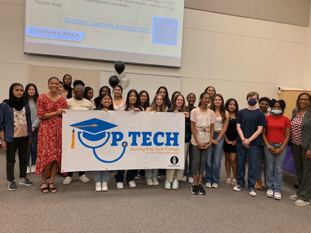 THIS is excellence! Our inaugural @RoundRockISD PTECH class that will launch in Fall, 2024 @CedarRidgeHigh , working toward their LVN license and Associates degree while they are in high school -- so proud of their drive! @HafedhAzaiez @accdistrict