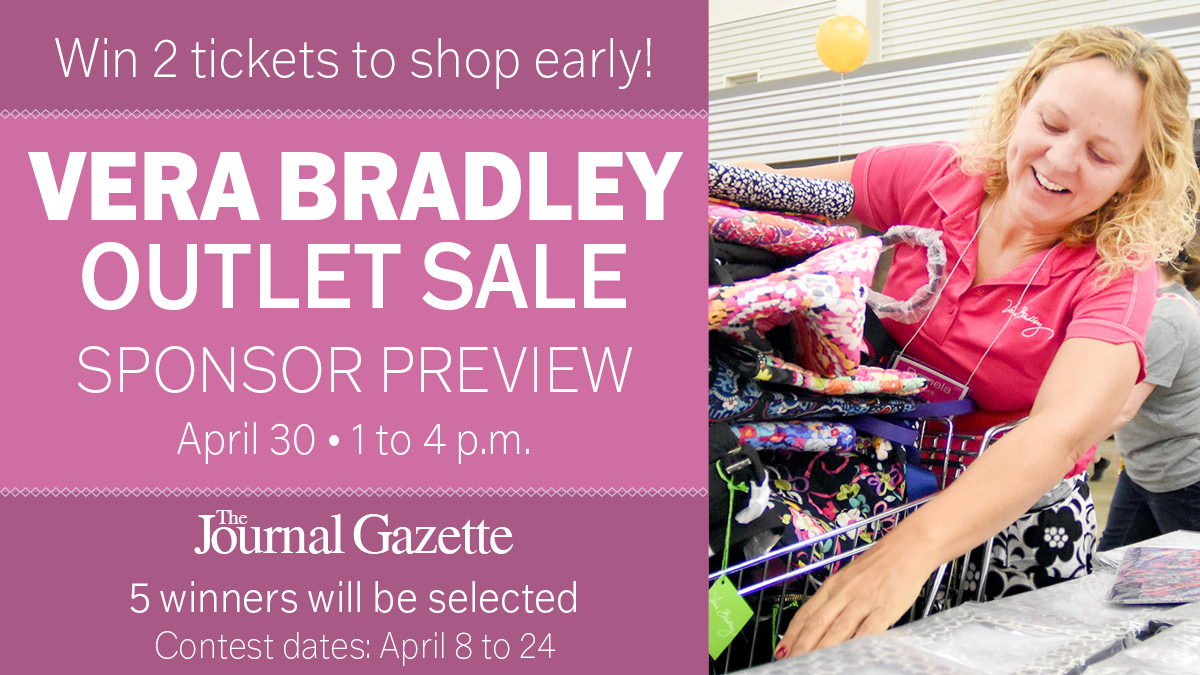 Shop early! You could win 2 tickets for the Vera Bradley Outlet Sale's Sponsor Preview. Enter the contest: fortwayne.secondstreetapp.com/Enter-to-win-V…