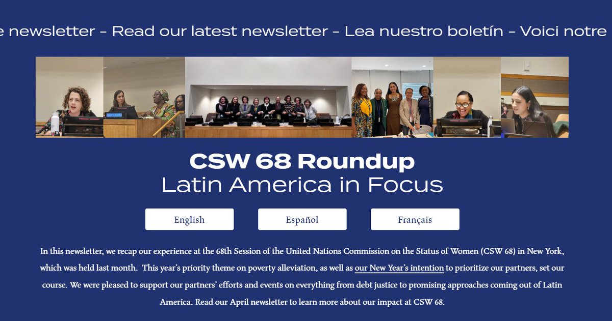 Explore our latest newsletter highlighting key moments in #FeministForeignPolicy and updates from our Global Partner Network at this year's #CSW68.

Available in English, Spanish and French. Read now: ffpcollaborative.org