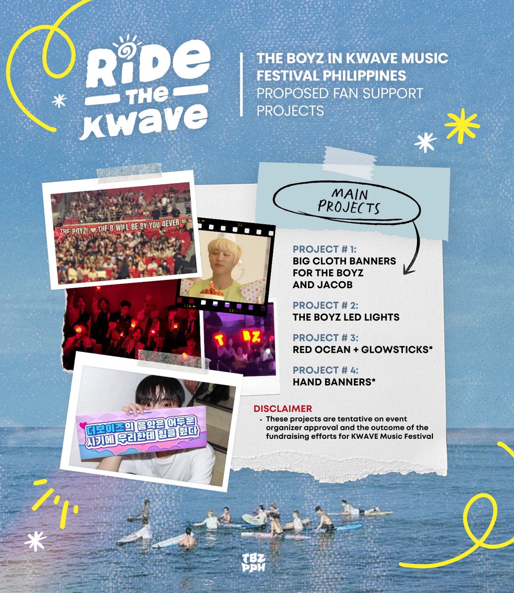 tbzprojectsph's tweet photo. Dive into summer fun with The Boyz &amp; get ready to Ride the Kwave as we reveal the proposed fan projects for KWAVE Music Festival! 🌊⛱️

Donation form: https://t.co/Kv1jE4pH6m
📅 04.16 - 05.01

Surfing soon... 🏄

#더보이즈 #ManilaBoyzAreBack
#KWAVEPH #KWAVEMusicFestival https://t.co/CMAnIV5Pof