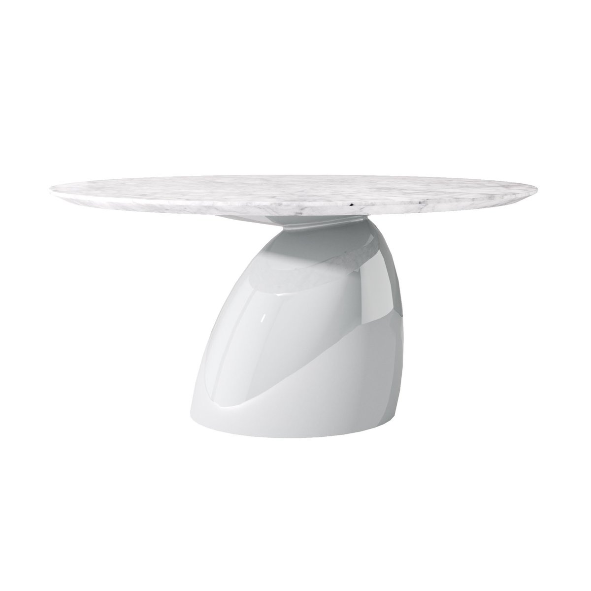 Marked on the foot with a label. Organically designed construction with base and top in glossy white lacquered plastic reinforced with fiberglass.

#furniture #home #livingroom #decoration #diningroom #interiorarchitecture #design #diningtable