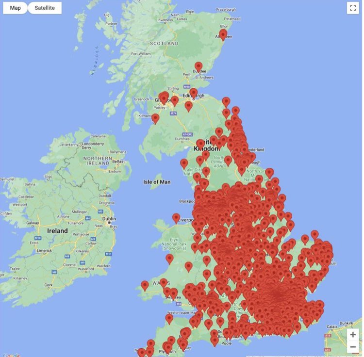 What are all of these pins on this map? They are NHS services that have been outsourced🚨 If you oppose NHS privatisation and outsourcing, please click here to tell your MP, and then RT!💙 actionnetwork.org/letters/contac… #NHSprivatisation