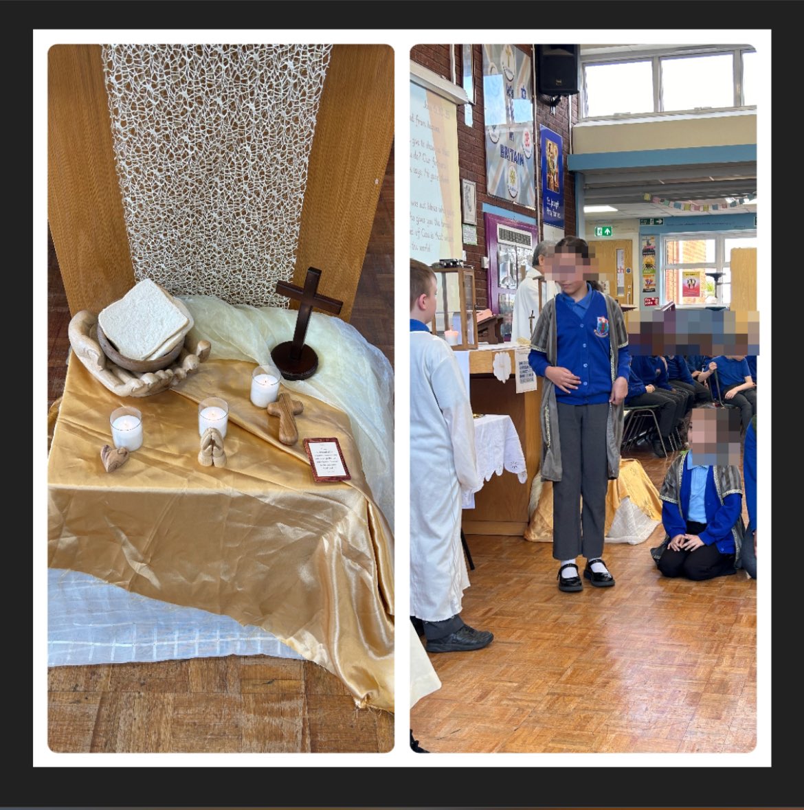Thank you to Year 4 who led our whole school Mass today. Beautiful acting, reading and music to make our worship so very reverent and faith-filled.@StJohnBoscoCA