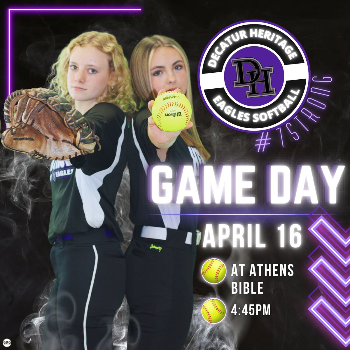 Come cheer on your Lady Eagles! #7STRONG 💜🦅🥎