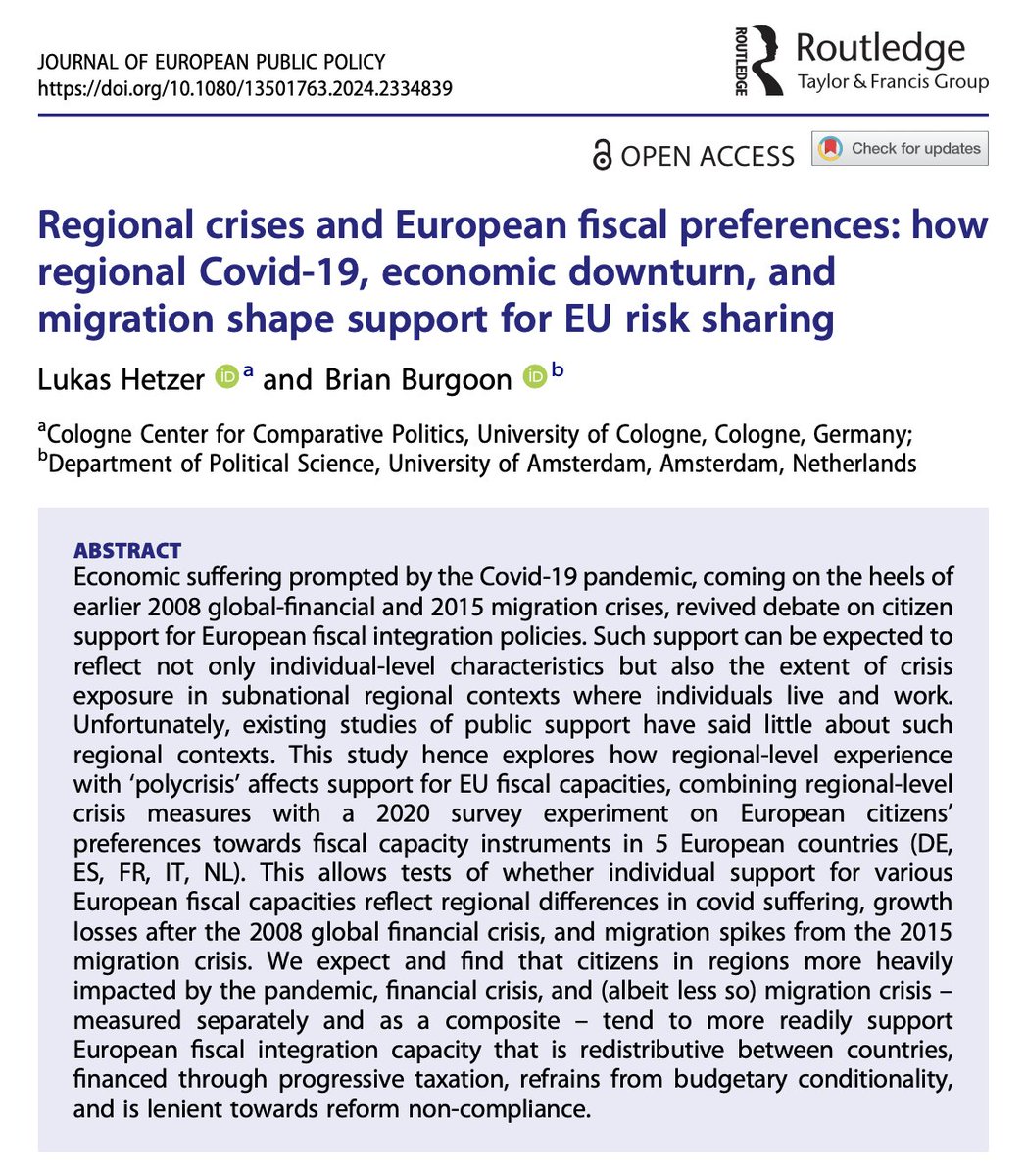 📢 Exciting news! My first article is now published #OpenAccess in @jepp_journal!🔓 tandfonline.com/doi/full/10.10… I want to thank my (twitterless) co-author Brian Burgoon for his guidance throughout this journey. A thread on our research and main findings:🧵👇