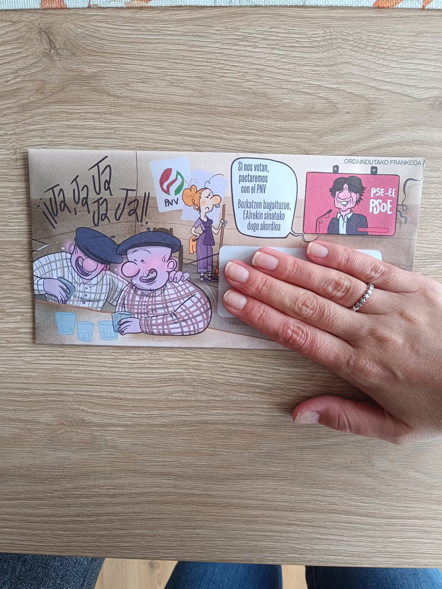 iranzuconzeta's tweet photo. A ver si lo he entendido...

¿La propaganda electoral de Elkarrekin Podemos se basa en no incluir ninguna propuesta y mofarse de otros partidos?

Pues a ver qué pasa el domingo pero, viendo las encuestas, esta feliz ocurrencia puede envejecer muy mal... https://t.co/DKAXrv7Qjd