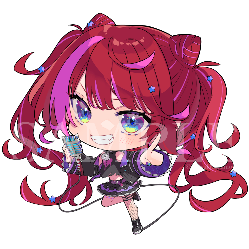 「【お仕事】宙月ティラ様のグッズ用SDイラストを描かせていただきました超絶かわかっ」|サカモトミツキ/ご依頼受付停止中のイラスト