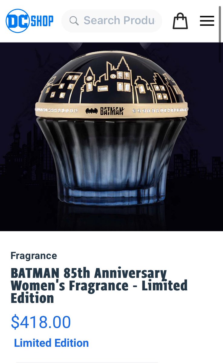 For only $418, all you ladies can smell just like a man who fights crime in a rubber suit! 😂