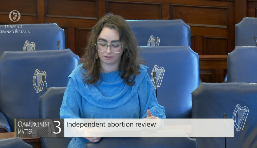 #Seanad Commencement Matter 3: Senator Annie Hoey @hoeyannie – To the Minister for Health: To discuss Independent abortion review. bit.ly/2WW5Fwa #SeeForYourself