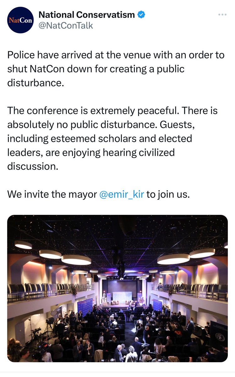The contrast is dramatic. In cities around America, pro-Hamas protestors are blocking off airports and bridges and imprisoning people in their cars and the police do nothing. Meanwhile, in Brussels, the police are shutting down the National Conservatism conference- a…