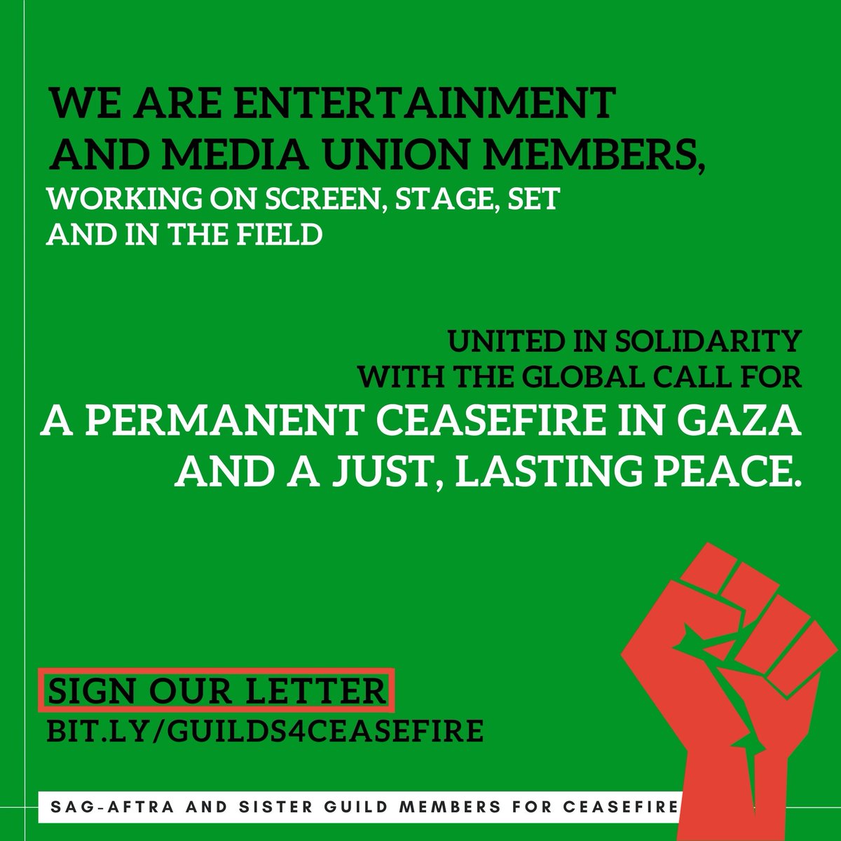 #CeasefireNOW #PeaceForAll #SAG_AFTRA