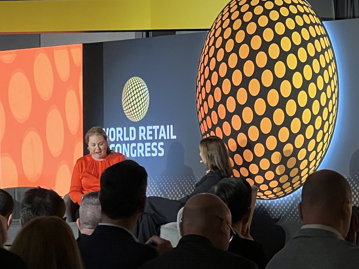 Judith McKenna and Sally Elliott- two of my favorite Remarkable Retail podcast guests—take the stage at #wrc2024. Sally also graciously blurbed my brand new book.