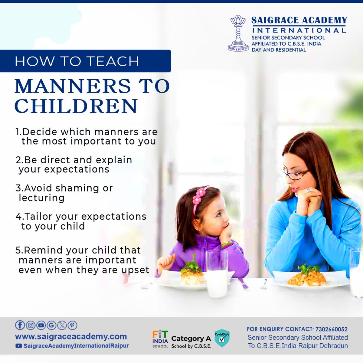 Teaching manners to children is crucial for their development. Remember to be direct, avoid shaming, and tailor your expectations to your child's needs.
.
#saigraceinternationalschool #childdevelopment #bestschoolnearme #manners #studentlearning #studentgrowth