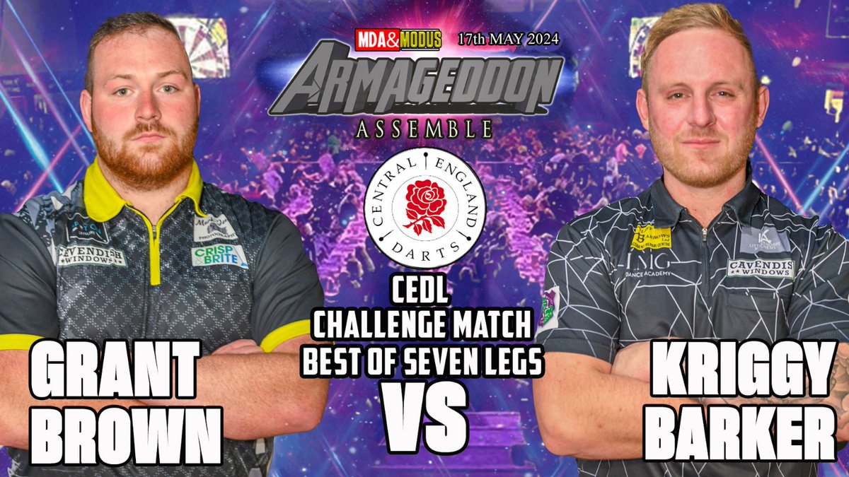CEDL CHALLENGE MATCH IS ON!! Grant 'The Beast' Brown takes on Kriggy Barker in a special attraction on our massive Armageddon show in Leicester! Limited tickets remain. Find them here: mdaevents.co.uk/armageddon-202…