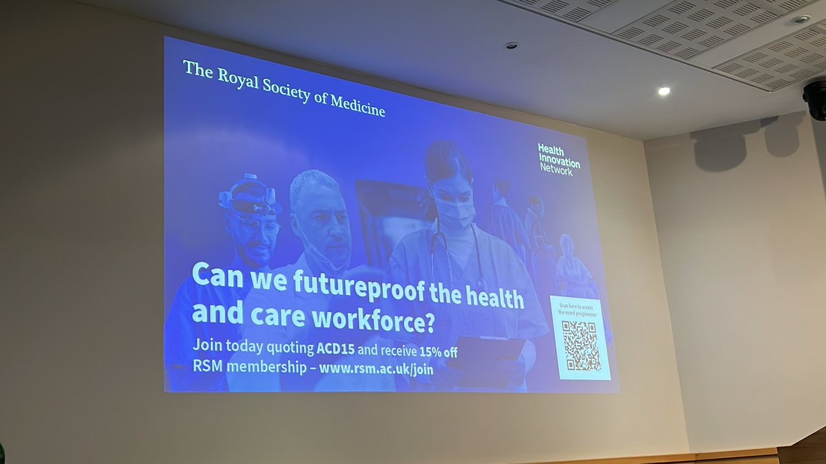 A brilliant morning at the Royal Society of Medicine, privileged to speak about the workforce of the future and how our colleagues will interact with the patient of the future.