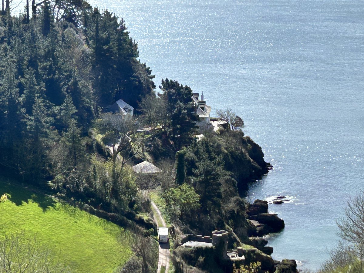 Springtime on a Devon country lane. Kingswear, South Hams.