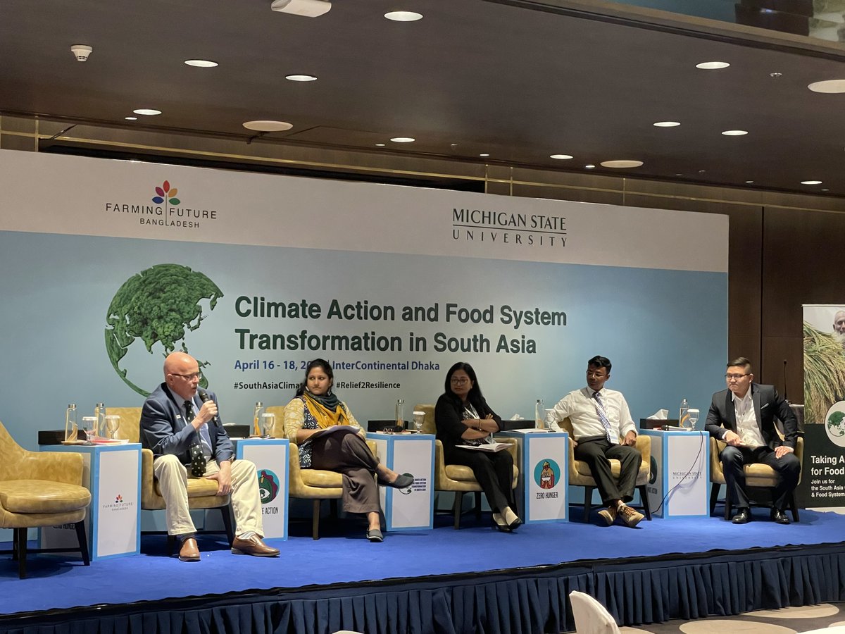 ABR director George Smith is in Bangladesh for the Climate Action and Food System Transformation forum. He is accompanied by Karim Maredia, director of International Programs for @CANRatMSU. #SouthAsiaClimateForum #Relief2Resilience