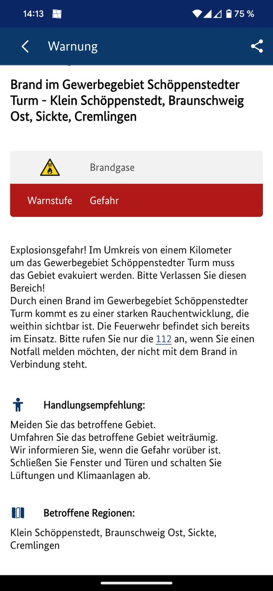stabsschulung's tweet image. Leider wieder ein Beispiel für ungenau Warnungen, mit Futter für mehr Fragen als Antworten. Die Meldung ist fast eine Stunde alt und es gibt keinerlei Update.
Gerade bei so einer Lage.
Wir brauchen dringend flächendeckende Standards. #Braunschweig #Warnung #MoWas