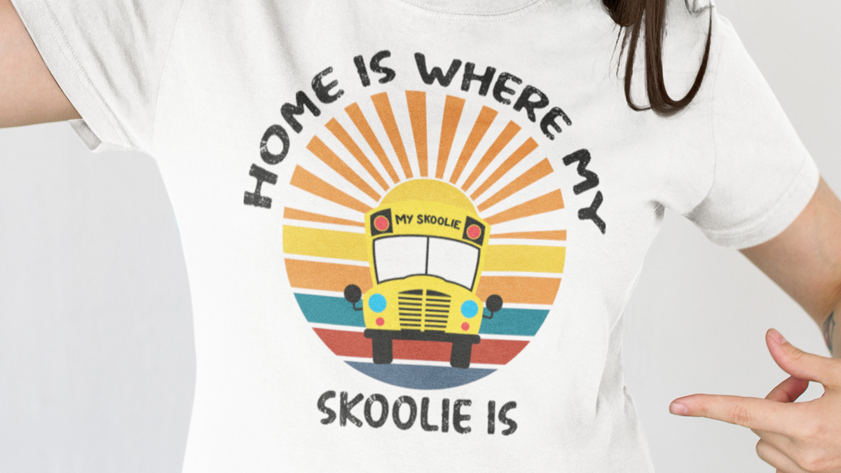 Home Is Where My Skoolie Is - Check out this and other skoolie designs at The Wild Skoolie here. wildsk.com/h3jse #skoolie #buslife #schoolbus #skoolielife #skoolieconversion