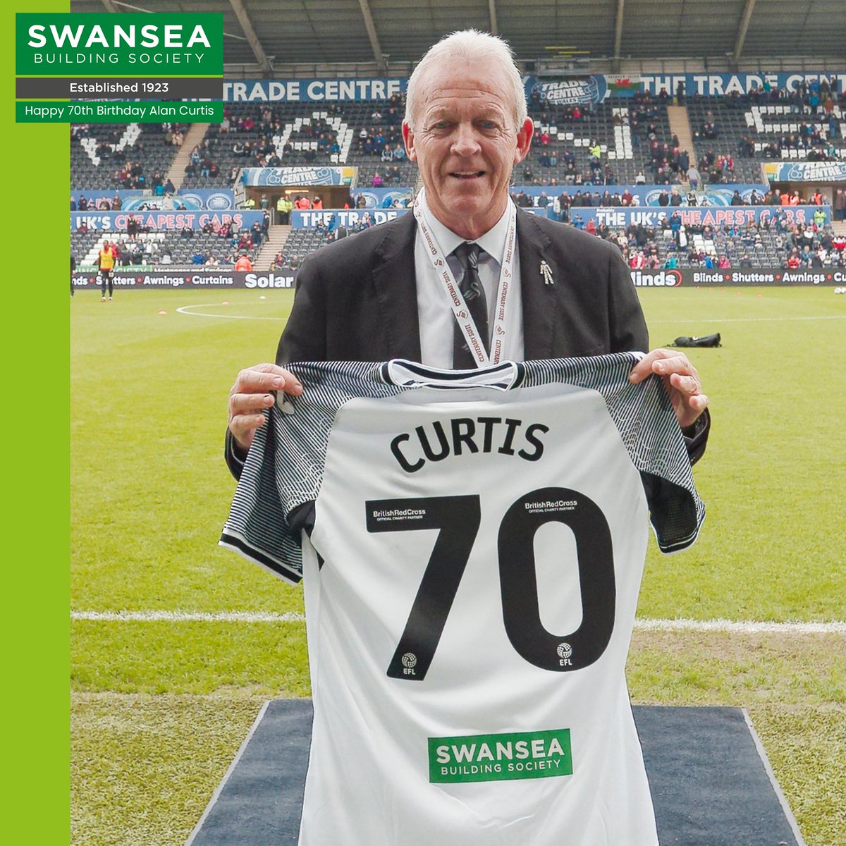 Happy 70th Birthday, Alan Curtis! From all your friends at Swansea Building Society, we would like to wish you a very happy 70th birthday and hope you have a wonderful day filled with celebration! Here's to many more happy years!