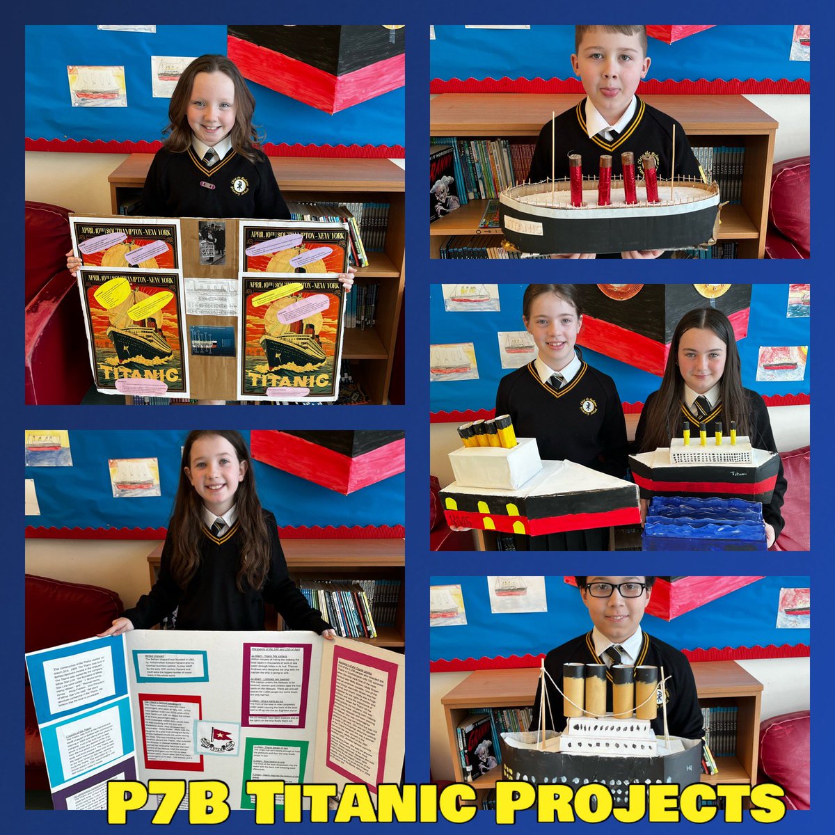 🚢🌊 Mr Bradley’s P7 students have been commemorating the Titanic anniversary by creating amazing projects at home! From research to creativity, their dedication shines through in every piece. #TitanicAnniversary #P7Projects #Teamwork
