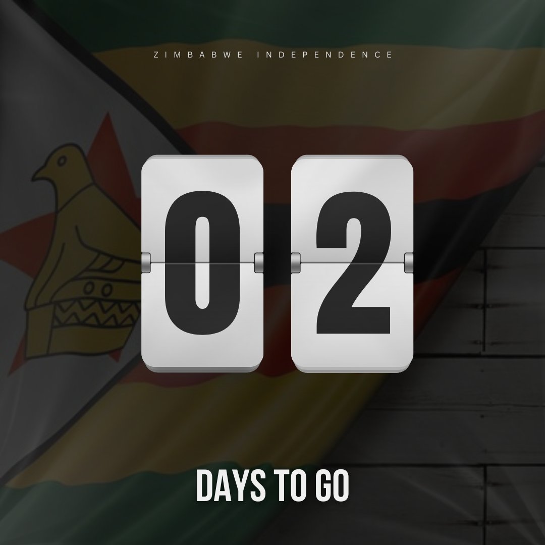 #2DaysToGo Umkhosi wokuthakazelela iminyakaeyi 44 kazibuse Kanye le Children's Party uzaqhutshelwa eBuhera esigabeni se Manicaland province. Isihloko salonyaka sithi 'Zim @44: Unity, Peace and Development towards Vision 2030.' #Zimbabwe #ZimbabweIndependence