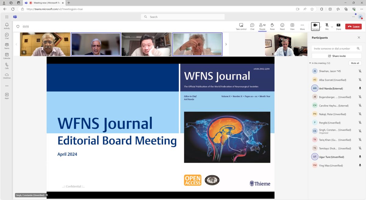 Delighted to be part of the new WFNS journal team.