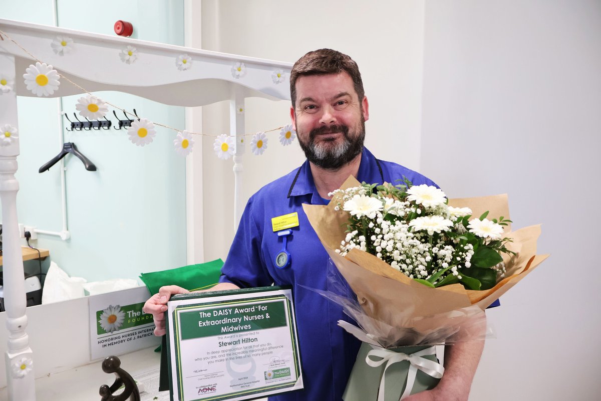 Our amazing paediatric nurse Stewart Hilton has received a DAISY Award for the outstanding compassionate care and support he provided for a father with a sick baby son. For more see: bit.ly/3xG29dN