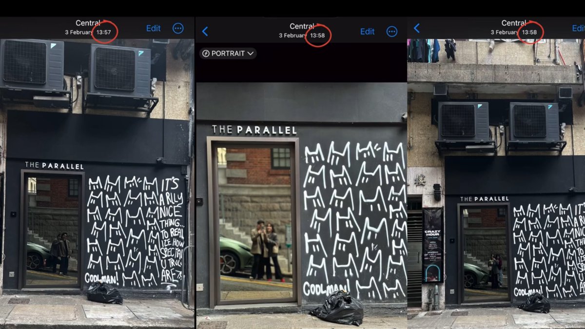 น่ากลัวอะ นี่ไปดูช่องคุณแอนตี้มาแล้ว ละเขาเรียงไทม์ไลน์ให้ดูเลยอะ ว่าถ่ายรูปยังไง เขาสลับมือถือถ่ายแต่ละรูปห่างกันไม่กี่วิเอง แล้วรูปที่ถ่ายติดคนเสื้อแดงห่างกับรูปที่แอนตี้ถ่ายกับพี่ตี้ภาพแรกแค่ 1 นาทีเองอะ ละเหมือนเขาจับไหล่คุณแอนตี้ด้วย ถ้าไม่รู้สึกอะแปลกมาก ขนลุกอะ