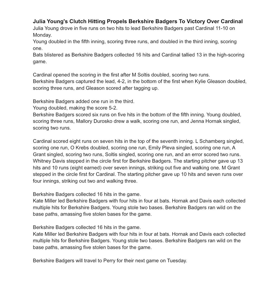 ๐น๐๐ฃ๐๐ค๐๐๐ฃ๐ ๐๐๐๐ช ๐น๐๐๐๐๐ฃ๐ค (@bhs_ladybadgers) on Twitter photo Girls had to make it interesting at the end! Girls had to make it interesting at the end!