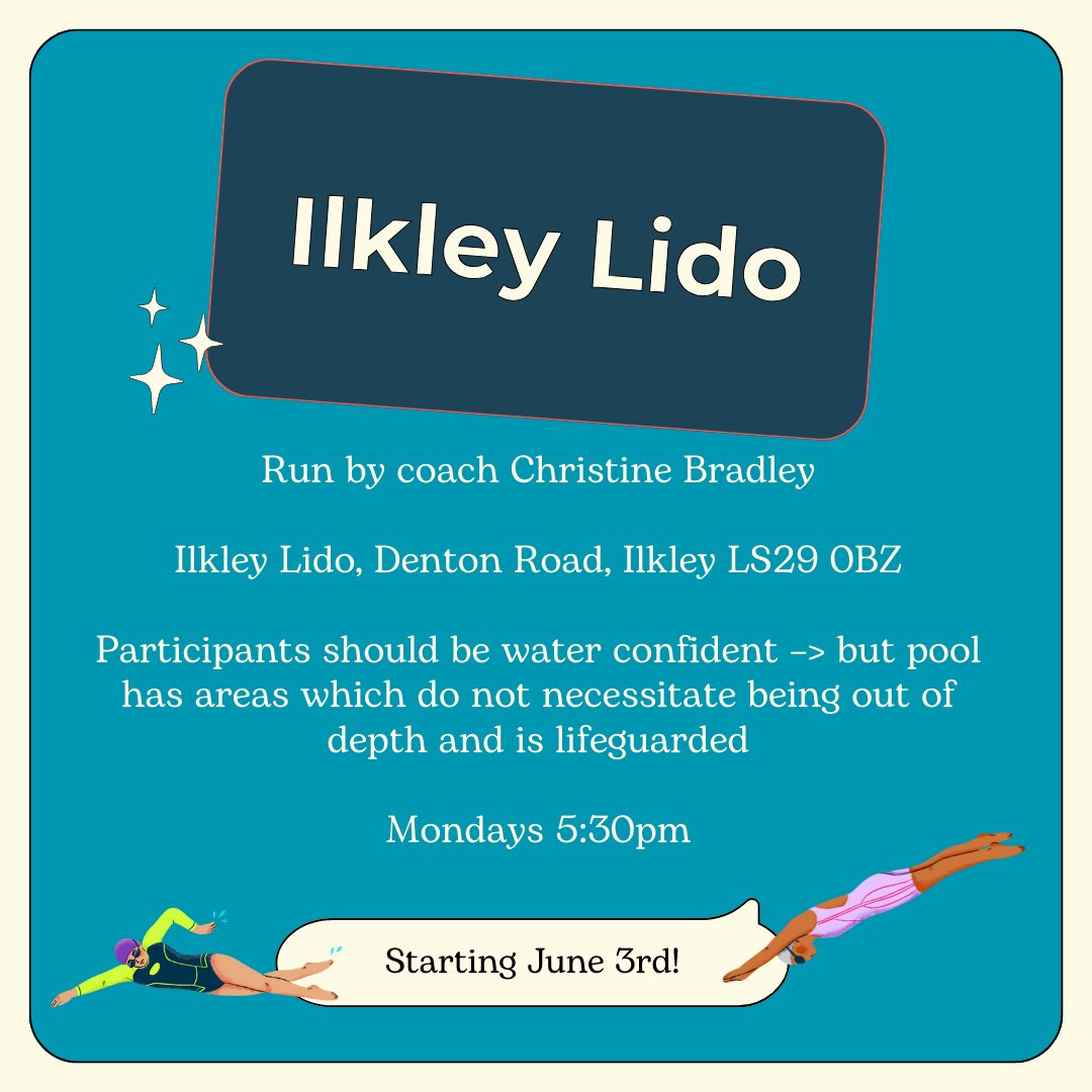 Updated session times ‼️ Join us for #outdoorswimming at Ilkley Lido 🏊 more info available through link in our bio. #wildswimming #outdoorswimming #coldwatertherapy #thecoldwatercure #coldwaterswim #sharetheswimlove #outdoorswimmingsociety #outside2