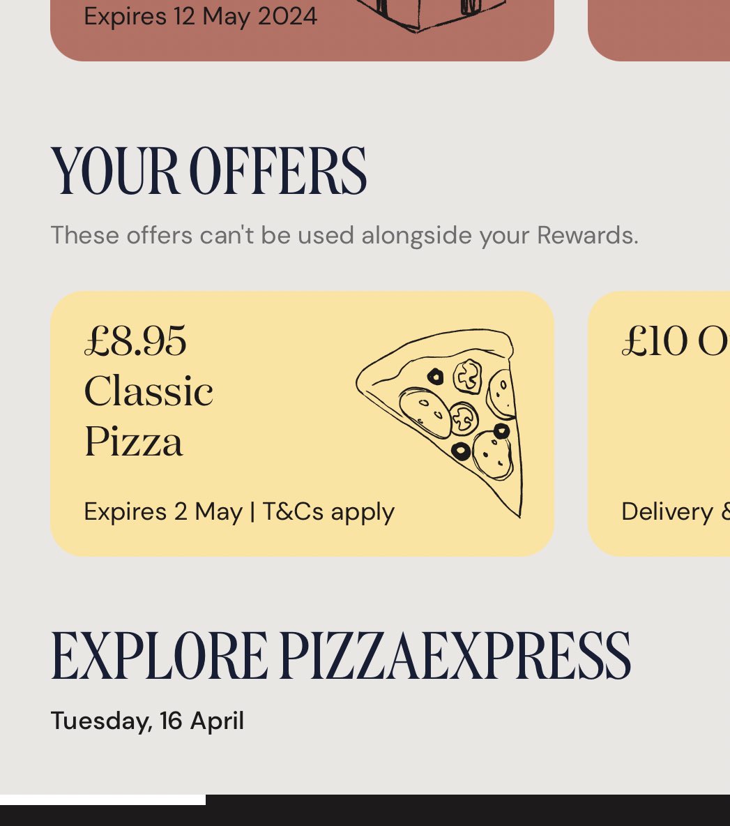 Lizziemcfc's tweet photo. @PizzaExpress hey, is this offer on the app valid for the entire table, or just valid for one person and every diner needs their own voucher? https://t.co/1xq1racTq4