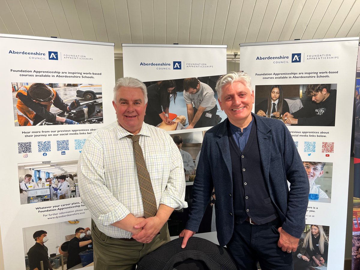 Great to catch up with David Martindale at the @Vattenfall Clashindarroch II project 'Meet the Buyer' event. Lots of interest in Foundation Apprenticeship - Aberdeenshire Council and how FAs can enhance the recruitment and skills requirements.