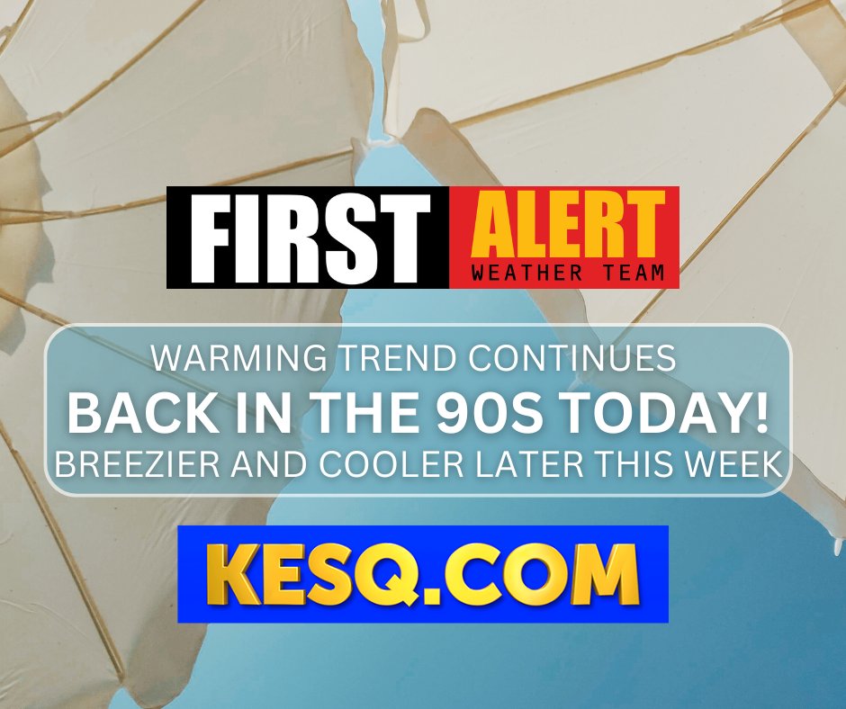 A big temperature boost is on the way today as high pressure builds over SoCal! Cooler, breezier and cloudier conditions are expected near the end of the work week before a weekend warmup begins. Read more here: shorturl.at/rMTW3