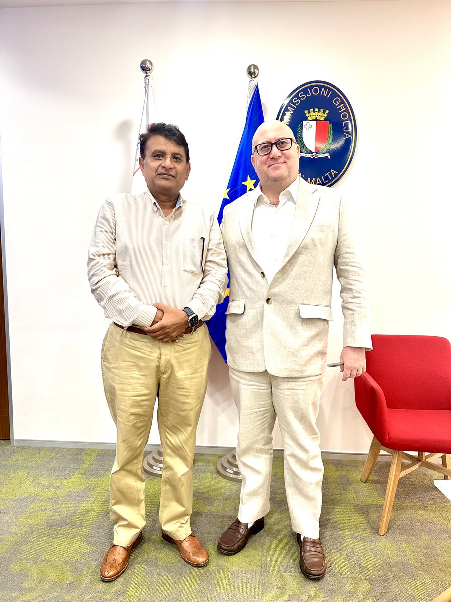 Meeting with His Excellency @reubengauci1976 High Commisioner of Malta At @india_malta 🇲🇹🤝🇮🇳