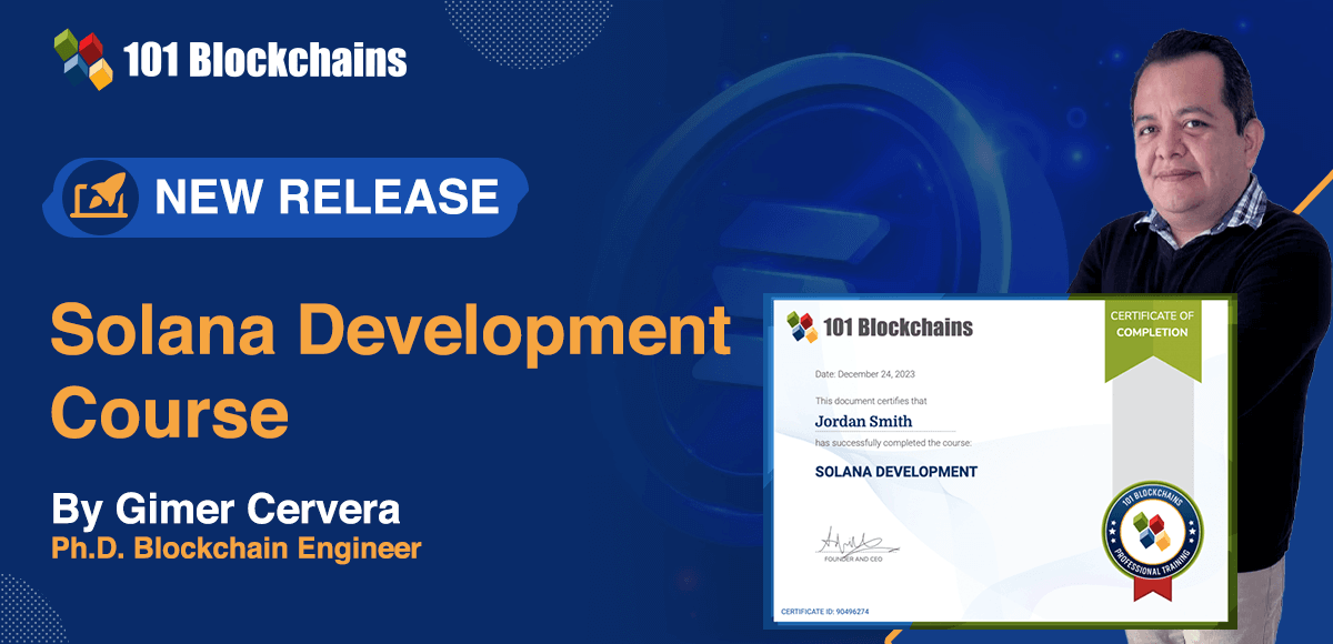 101Blockchains's tweet image. Learn to build on Solana with our comprehensive Solana Development Course. Dive deep into Solana&apos;s ecosystem, smart contracts, and dApp. Join now and become a Solana developer today! 🎯

𝐊𝐧𝐨𝐰 𝐌𝐨𝐫𝐞 👉 101blockchains.com/solana-develop…

#Solana #SolanaDevelopment #SolanaCourse