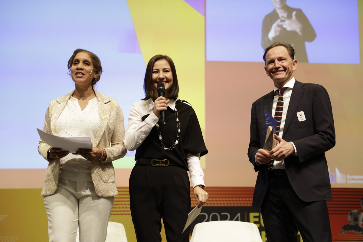Honoured to announce the winners of the #BeInclusive awards today at the #EUSportForum 2024 in Liège! Their actions show that we are truly united in our diversity.

With 100 days to go until the Paris games, 2024 is shaping up to be a momentous year for European sport. 🏅