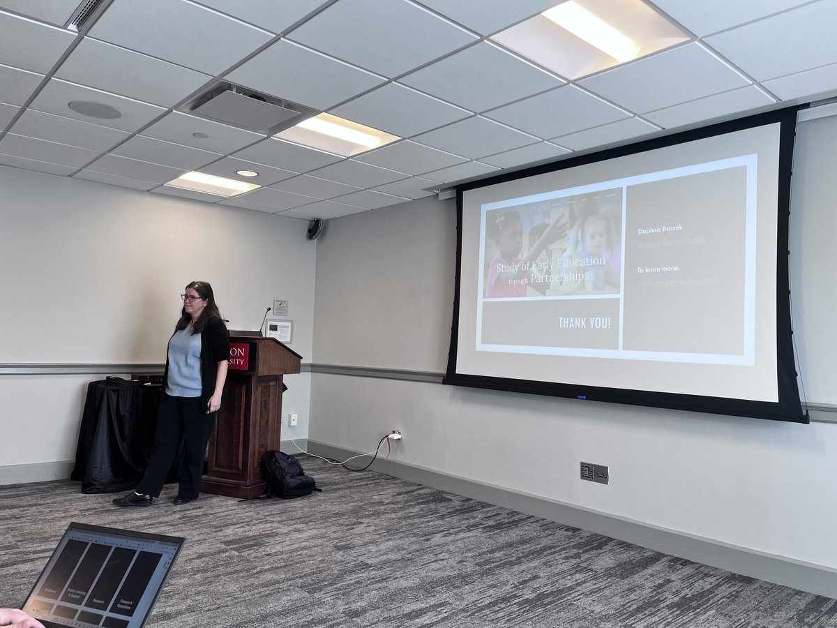 wheelock_policy's tweet photo. Huge thanks to @daphnabassok for visiting @BUWheelock and providing such valuable insight about the possibilities and power of an #RPP in shaping our understanding and policymaking around the #ECworkforce! https://t.co/vPagr7tqUr