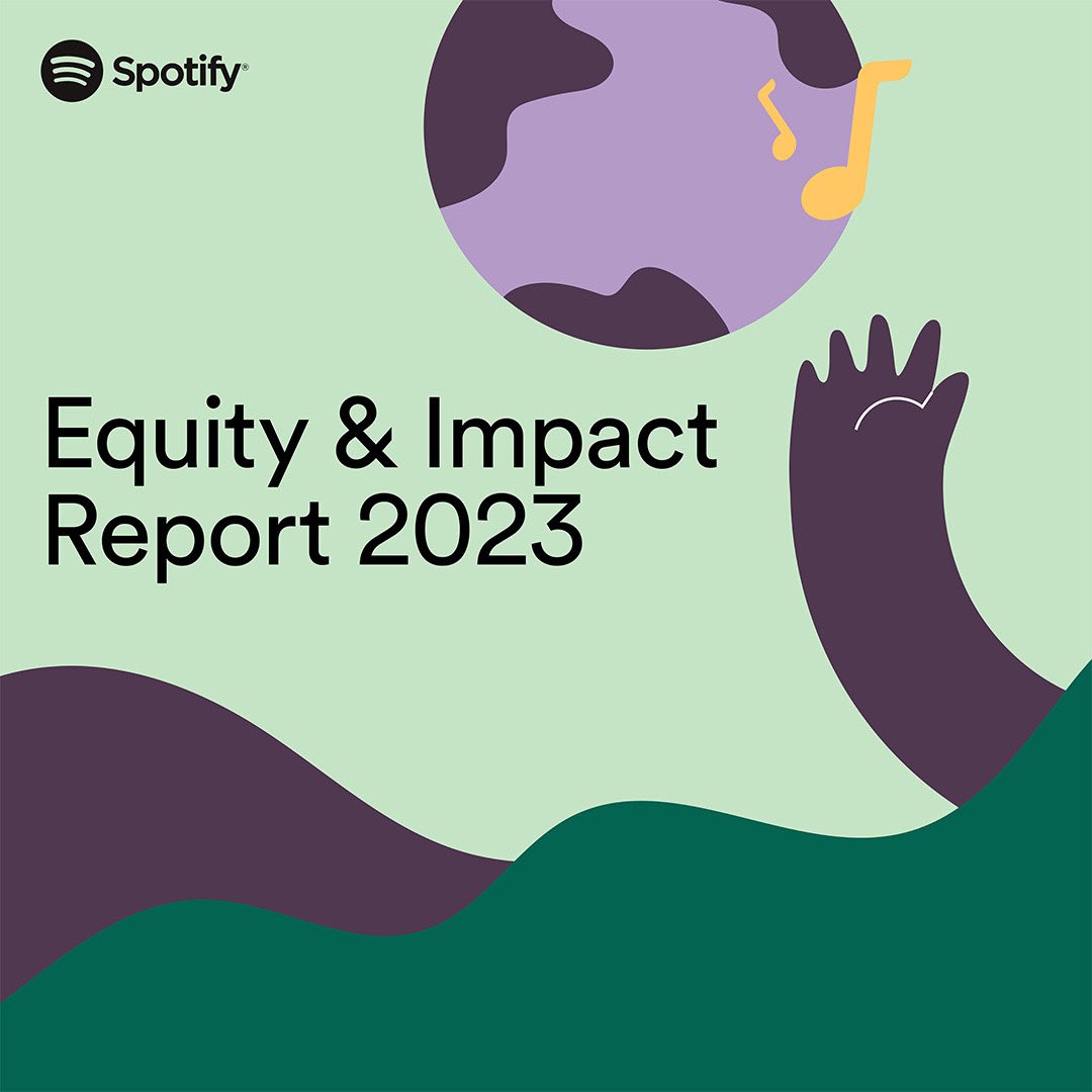 We're thrilled to announce the release of Spotify's Annual Equity & Inclusion Report for 2023! Through our many impactful initiatives, we're aiming towards a sustainable future – from reducing our carbon footprint to designing an inclusive workplace for all our wonderful