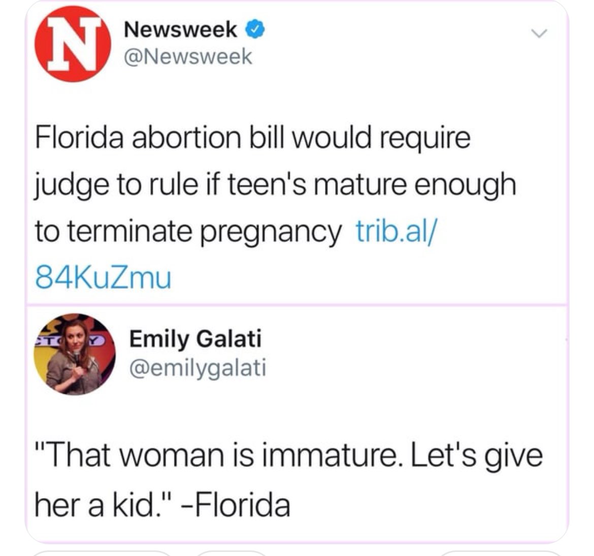 WTAF??   Floriduh wants to give immature girls babies.  

Yep, y’all read that correctly👇👇👇👇it is in the new Floriduh abortion bill