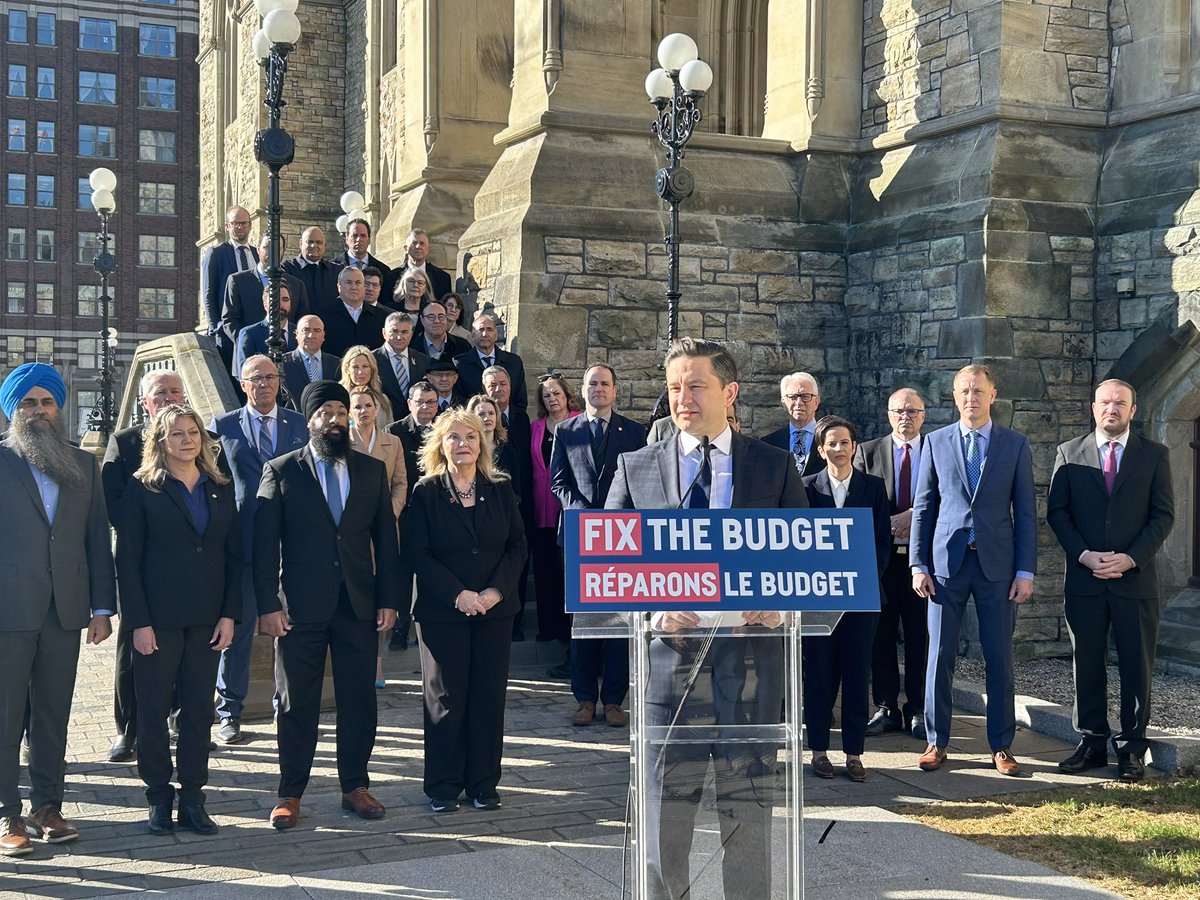 Conservative Leader @PierrePoilievre speaks about the budget before its release. Probably not a surprise but he is not a fan of the Liberal fiscal plan, which was largely released in the past couple of weeks #cdnpoli